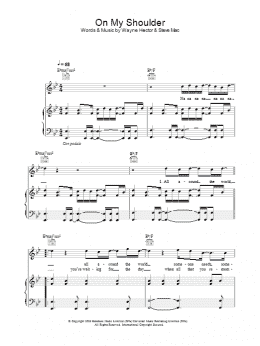 page one of On My Shoulder (Piano, Vocal & Guitar Chords)