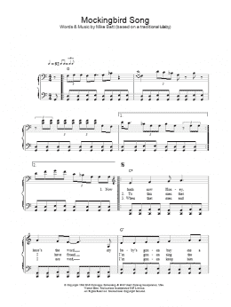 page one of Mockingbird Song (Piano Solo)