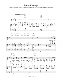 page one of I Am A Vamp (Piano, Vocal & Guitar Chords)