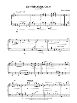 page one of Davidsbundler, Op. 6 (Lebhaft) (Piano Solo)
