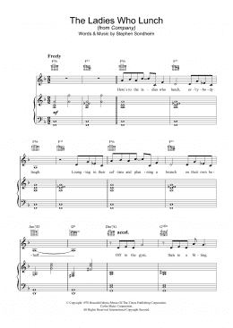 page one of The Ladies Who Lunch (from Company) (Piano, Vocal & Guitar Chords)