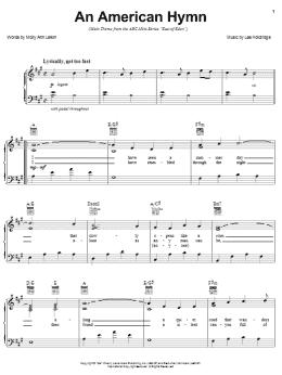 page one of An American Hymn (Piano, Vocal & Guitar Chords (Right-Hand Melody))