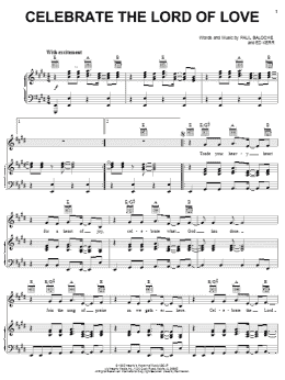 page one of Celebrate The Lord Of Love (Piano, Vocal & Guitar Chords (Right-Hand Melody))