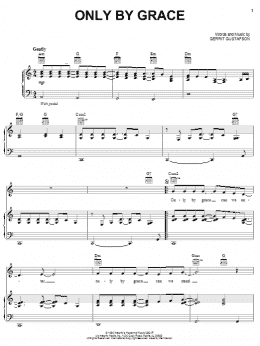 page one of Only By Grace (Piano, Vocal & Guitar Chords (Right-Hand Melody))