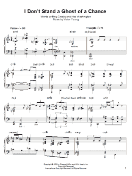 page one of I Don't Stand A Ghost Of A Chance (Piano Solo)