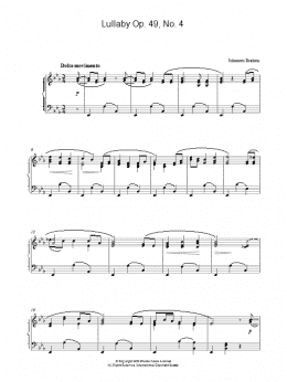 page one of Lullaby Op. 49, No. 4 (Piano Solo)