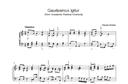 page one of Gaudeamus Igitur (from Academic Festival Overture) (Piano Solo)
