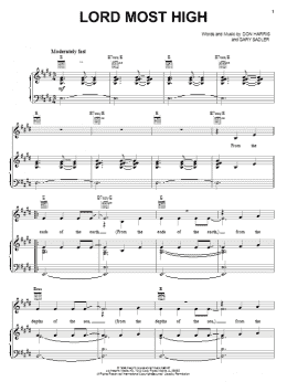 page one of Lord Most High (Piano, Vocal & Guitar Chords (Right-Hand Melody))
