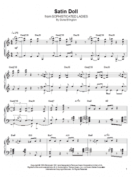 page one of Satin Doll (Piano Solo)