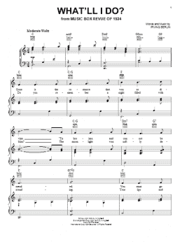 page one of What'll I Do? (Piano, Vocal & Guitar Chords (Right-Hand Melody))