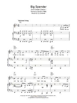page one of Big Spender (Piano, Vocal & Guitar Chords)