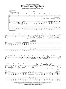 page one of Freedom Fighters (Guitar Tab)