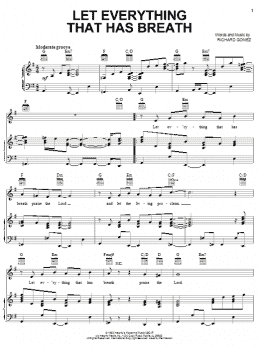 page one of Let Everything That Has Breath (Piano, Vocal & Guitar Chords (Right-Hand Melody))