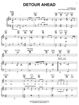 page one of Detour Ahead (Piano, Vocal & Guitar Chords (Right-Hand Melody))