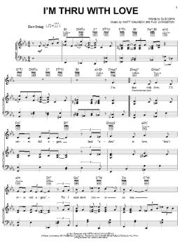 page one of I'm Thru With Love (Piano, Vocal & Guitar Chords (Right-Hand Melody))