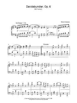 page one of Davidsbundler, Op. 6 (Mit Humor) (Piano Solo)