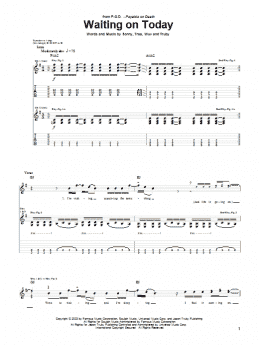 page one of Waiting On Today (Guitar Tab)