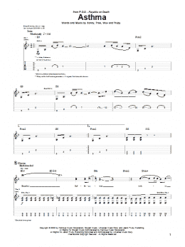 page one of Asthma (Guitar Tab)