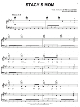 page one of Stacy's Mom (Piano, Vocal & Guitar Chords (Right-Hand Melody))