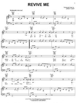 page one of Revive Me (Piano, Vocal & Guitar Chords (Right-Hand Melody))
