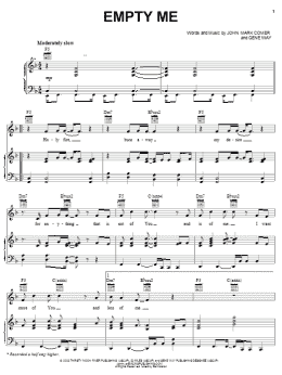 page one of Empty Me (Piano, Vocal & Guitar Chords (Right-Hand Melody))