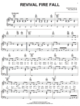 page one of Revival Fire Fall (Piano, Vocal & Guitar Chords (Right-Hand Melody))