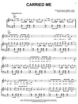 page one of Carried Me (Piano, Vocal & Guitar Chords (Right-Hand Melody))