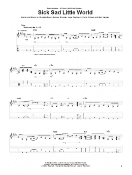 page one of Sick Sad Little World (Guitar Tab)