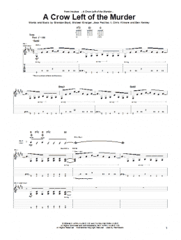 page one of A Crow Left Of The Murder (Guitar Tab)
