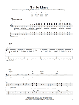 page one of Smile Lines (Guitar Tab)