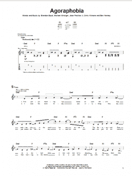 page one of Agoraphobia (Guitar Tab)