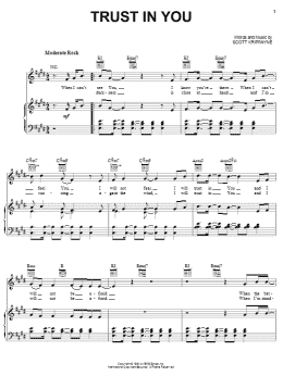 page one of Trust In You (Piano, Vocal & Guitar Chords (Right-Hand Melody))