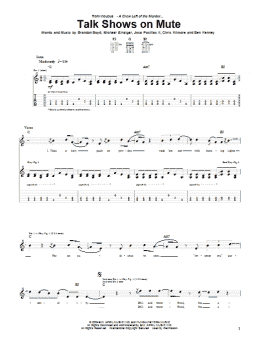 page one of Talk Shows On Mute (Guitar Tab)