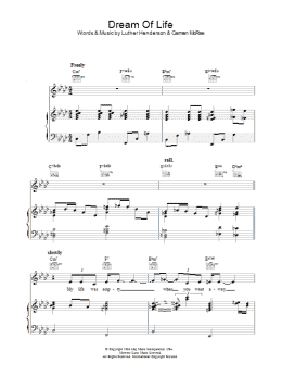page one of Dream Of Life (Piano, Vocal & Guitar Chords)