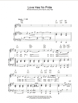 page one of Love Has No Pride (Piano, Vocal & Guitar Chords)