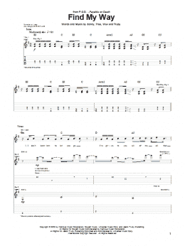 page one of Find My Way (Guitar Tab)