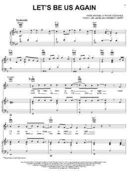 page one of Let's Be Us Again (Piano, Vocal & Guitar Chords (Right-Hand Melody))