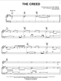 page one of The Creed (Piano, Vocal & Guitar Chords (Right-Hand Melody))