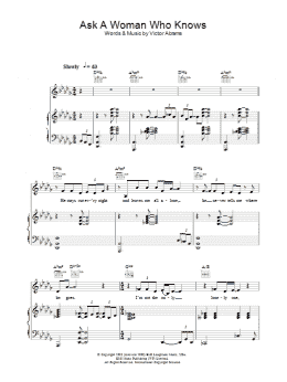 page one of Ask A Woman Who Knows (Piano, Vocal & Guitar Chords)
