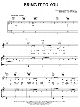 page one of I Bring It To You (Piano, Vocal & Guitar Chords (Right-Hand Melody))