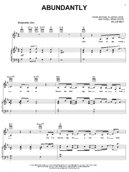 page one of Abundantly (Piano, Vocal & Guitar Chords (Right-Hand Melody))