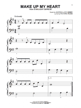 page one of Make Up My Heart (from Starlight Express) (Beginning Piano Solo)