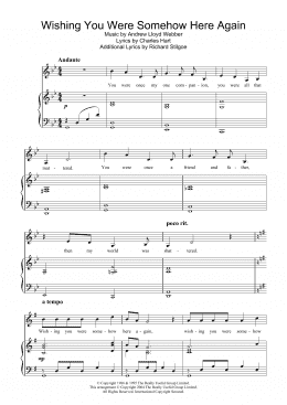page one of Wishing You Were Somehow Here Again (from The Phantom Of The Opera) (Piano, Vocal & Guitar Chords)