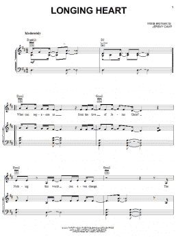 page one of Longing Heart (Piano, Vocal & Guitar Chords (Right-Hand Melody))