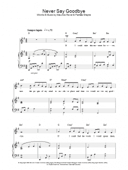 page one of Never Say Goodbye (Piano, Vocal & Guitar Chords)