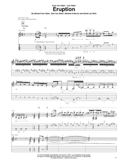 page one of Eruption (Guitar Tab)