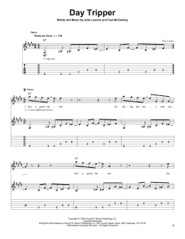 page one of Day Tripper (Guitar Tab (Single Guitar))