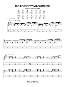 page one of Motor City Madhouse (Guitar Tab)