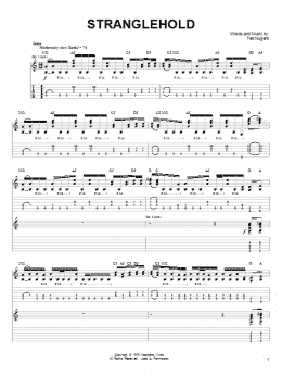page one of Stranglehold (Guitar Tab)
