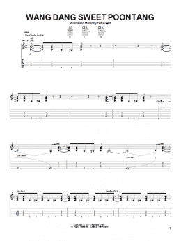 page one of Wang Dang Sweet Poontang (Guitar Tab)